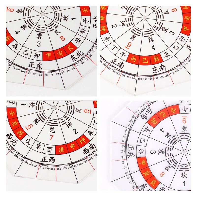 nalaina azimuth protractor, 5.9 inches (15 cm), total circle protractor,