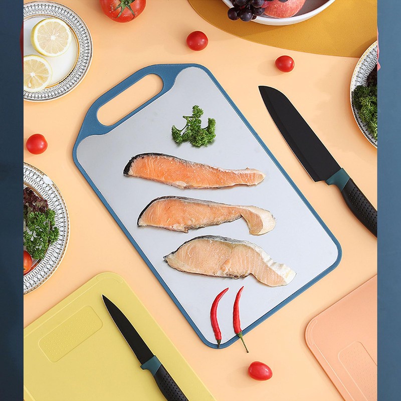 Double Sided Cutting Board Prevent Slip PP 201 Stainless Steel