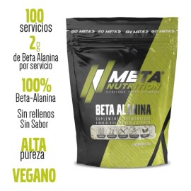 Beta Alanina Meta Nutrition 200grs 100 Serv Sin sabor                                                                                                 
