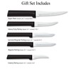 RADA Paring Knife Set – 6 Black Handled Knives with