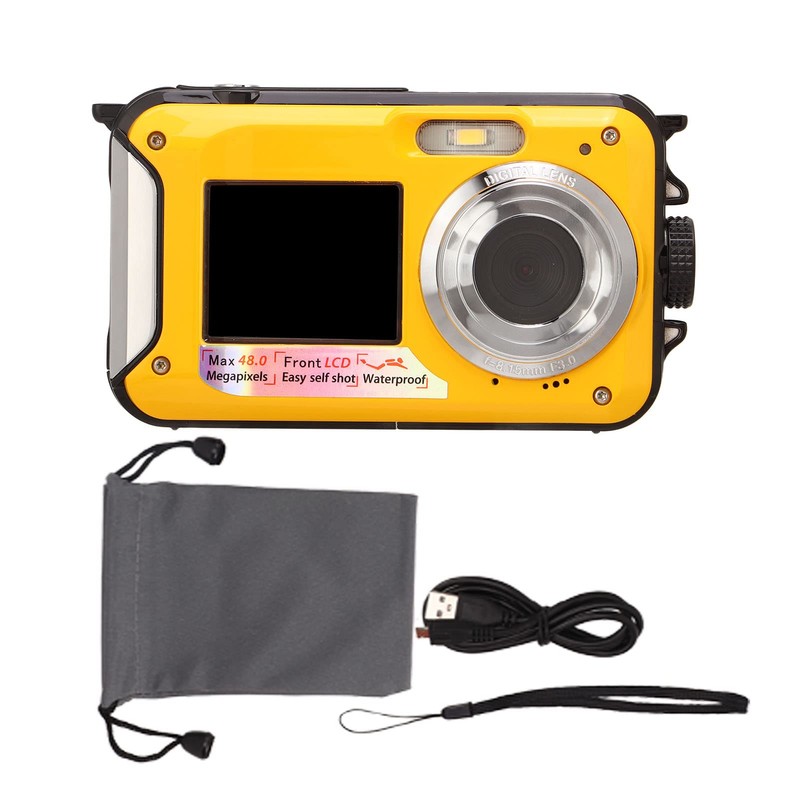 Digital Camera, 48MP Full HD 2.7K, Dual Screens, 16X Digital