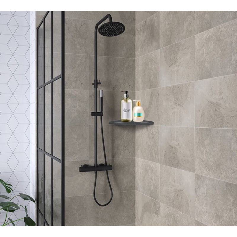 Simple Tile - Genuine Marble Corner Shelf for Bathroom Shower