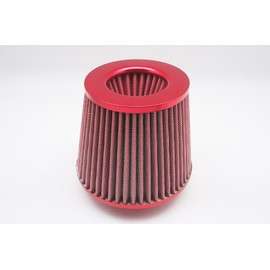 Autobahn88 Filtro de cono de admisión de aire de flujo alto de malla inoxidable, entrada de 3" (76 mm) (rojo)
