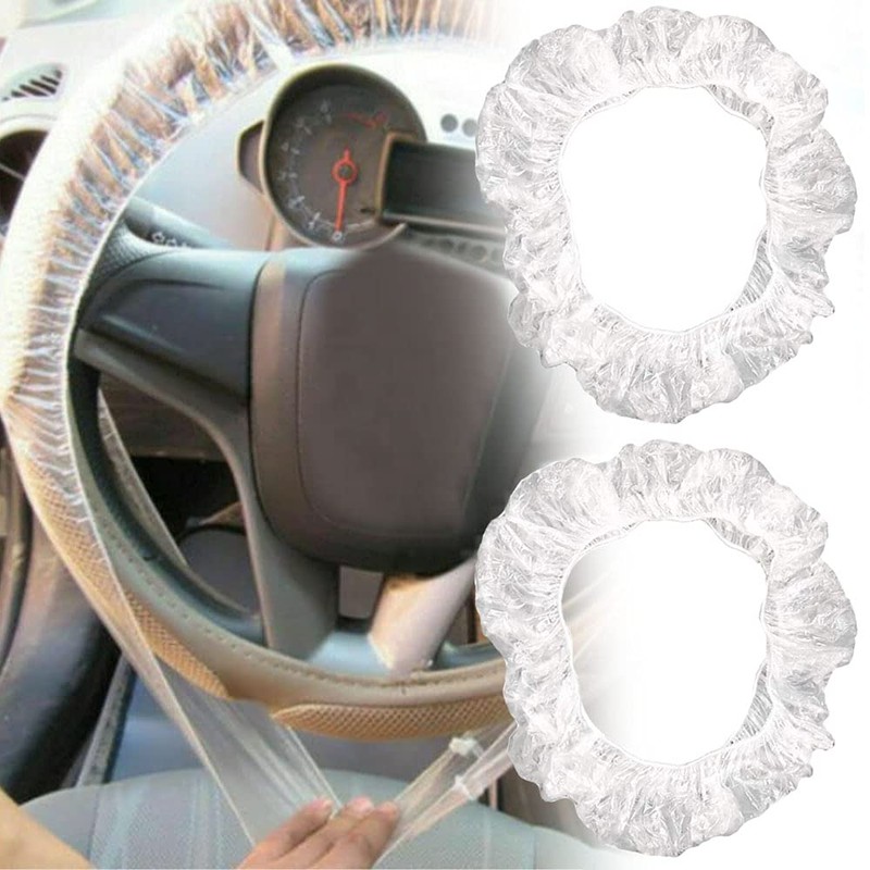 100PCS Disposable Steering Wheel Cover Universal Disposable Steering Wheel Cover