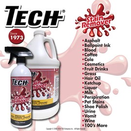 TECH Multi-Purpose Stain Remover, 128 oz, For Carpet, Clothes, Upholstery, and Other Fabrics