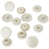 Snap Plastic Color Button (Hock) Gray Round 12.4mm/Set of 30