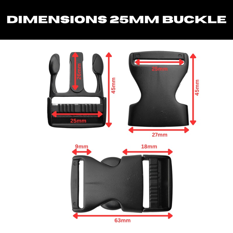 BOB-KRAFT - Buckle, plastic click closure, clip closure, buckle for
