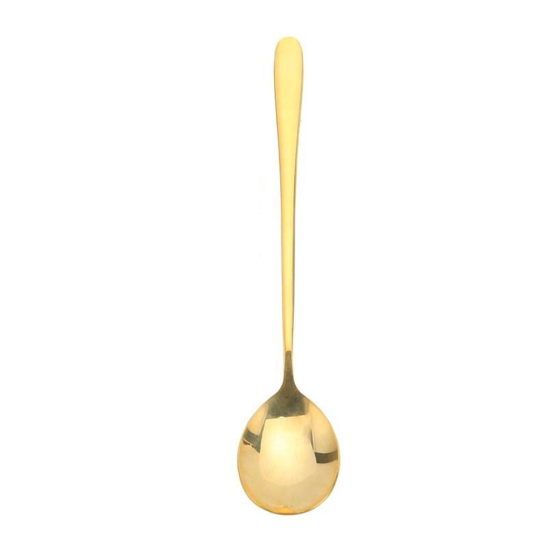 Gold Soup Spoon Polishing Process Rust Prevention Brass Table Spoon