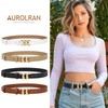 Aurolran Women's Leather Belt with Buckle - Ideal for Dresses,