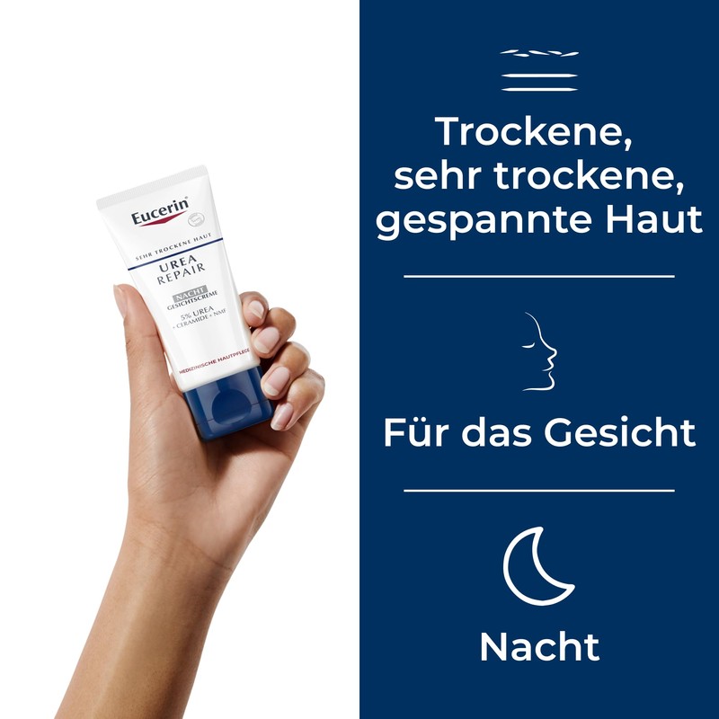 Eucerin UreaRepair 5% Urea Night Face Cream 50ml Night Cream