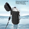 Outdoor Double Arc Electric Lighter Portable Waterproof Flashlight Lighter Charging