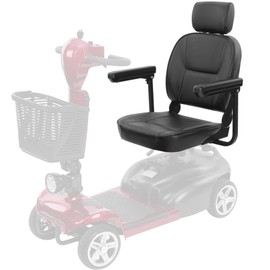 Mbxcooter Ergonomic High-Back Mobility Scooter Seat - Adjustable Headrest, Foldable Design for MS20/MS20 Pro, 10cm Cushion