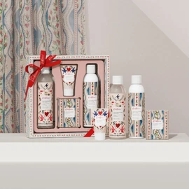 Cath Kidston Keep Kind Gift Set (Body Scrub, 6.8 fl oz (200 ml), Body Lotion, 6.8 fl oz (200 ml), Hand Cream, 1.0 fl oz (30 ml), Bath Salt, 3.5 oz (100 g)