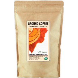Organic Half-Caff, 12 oz. Fresh Ground Coffee, Medium Roast