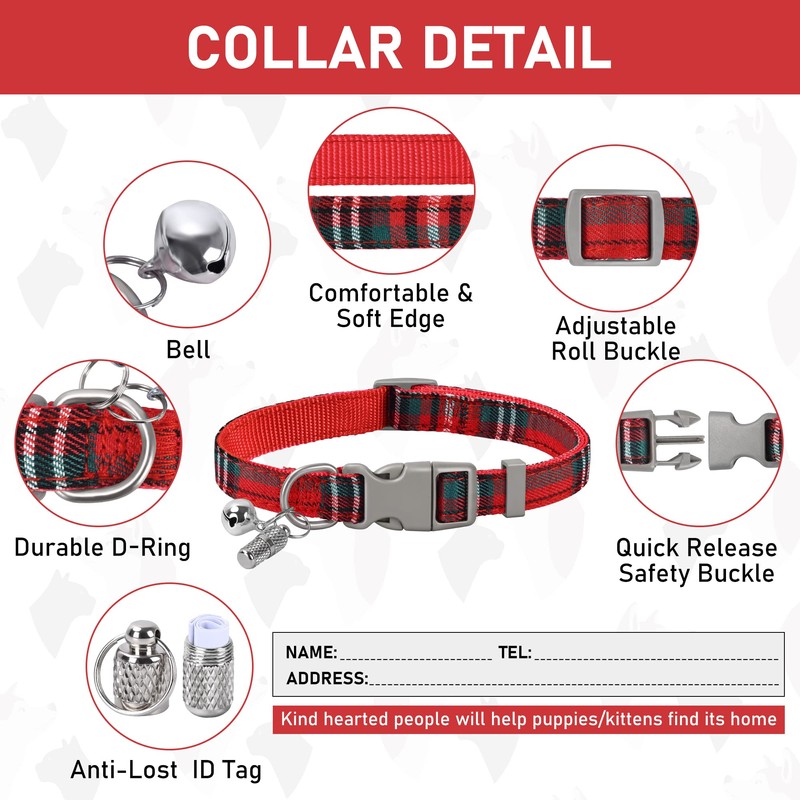GAMUDA Small Dog Harness Collar and Leash Set, Step in