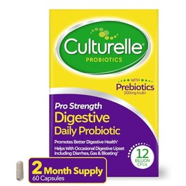 Culturelle Probióticos Diarios Pro Strength para la Salud Digestiva (Suministro para 2 Meses) con Prebióticos para Mujeres y Hombres, Ayuda con Diarre