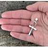 Ankh Pendant made from 925 Sterling Silver with Cotton Necklace