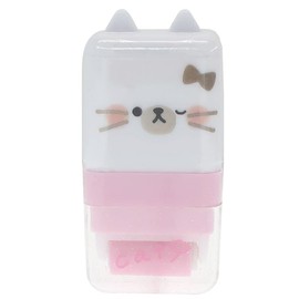 [Eraser] Animal Roller Poppy Rubber/White Cat