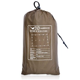 DD Tarp S 9.1 x 4.9 ft (2.8 x 1.5 m) Lightweight yet Tough Solo Tarp Water Resistant 11.8 ft (3,000 mm) (Coyote Brown)