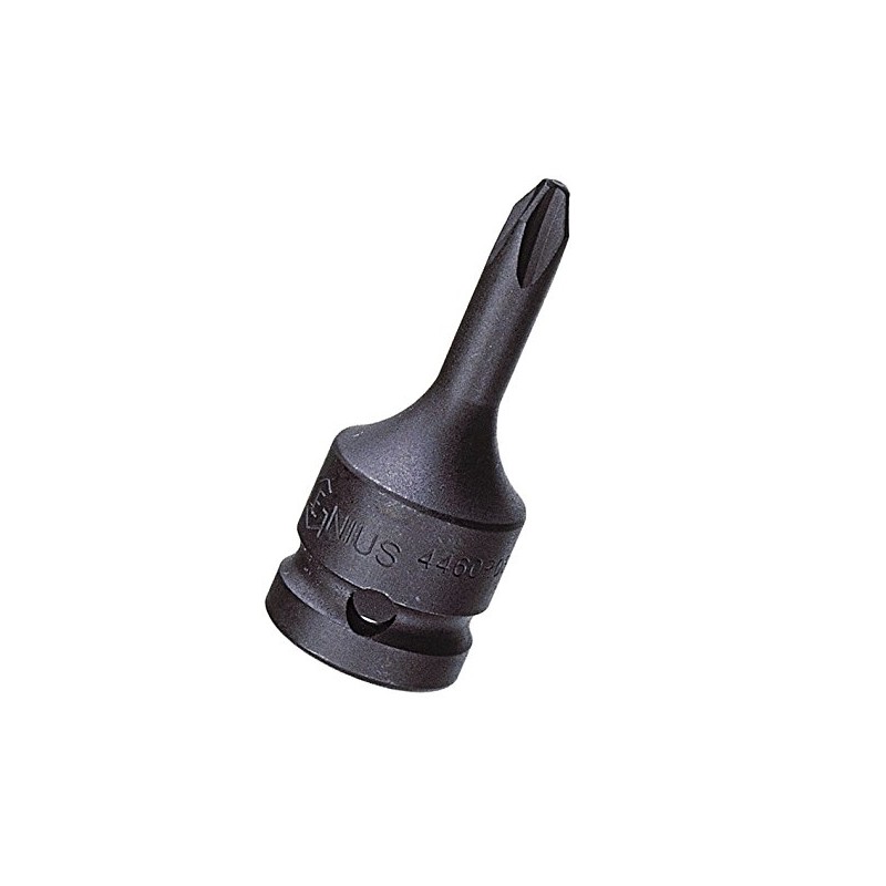 Genius Tools 3476R02-3/8" Drive Ph.2 Phillips Impact Bit Socket, 76mm