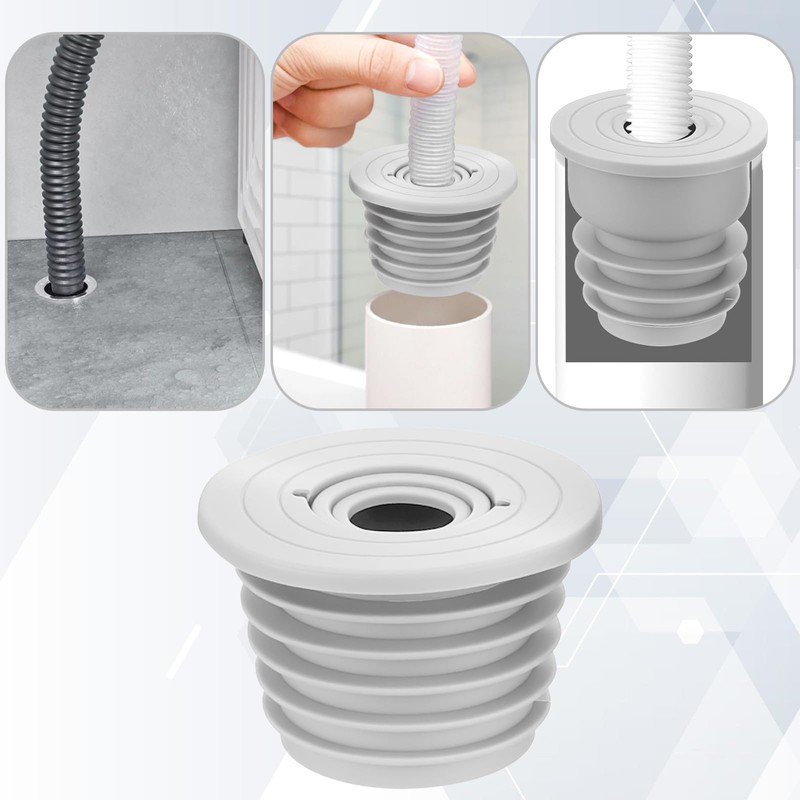 Gjinxi 2 Pcs Washing Machine Drain Hose Seal, Pipe Cover