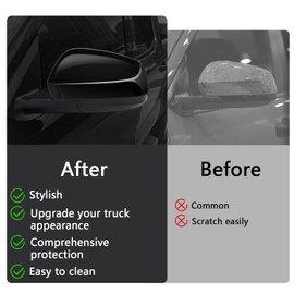 2024 2025 Tacoma Rearview Mirror Caps for Toyota Tacoma,Durable Anti-Scratch Side Mirror Protectors(Glossy Black)