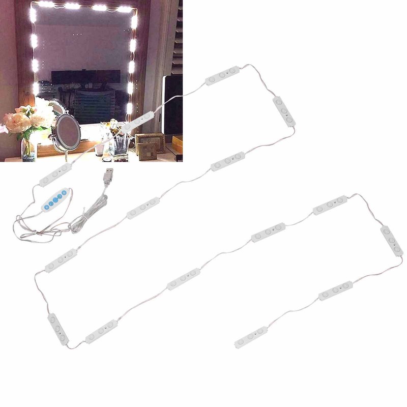 LED Vanity Mirror Lights Dressing Table DIY Dimmable Makeup Mirror