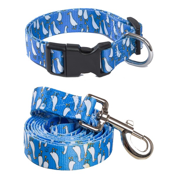 Impoosy 2PCS Duck Dog Collar and Call Duck Leash Set
