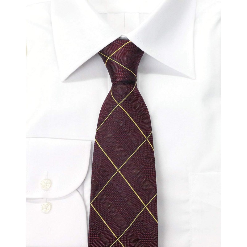 Michi Kolondon Brand Necktie, Made in Japan, 100% Silk, Jacquard