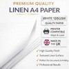 50 Sheets White Linen Silk Woven Textured A4 Paper 135gsm