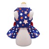 4th of July Dog Dress with Stars Pattern and Bowknot