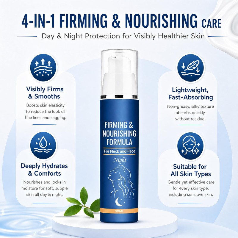 Clariveil Firming & Nourishing Night Cream for Neck and Face,