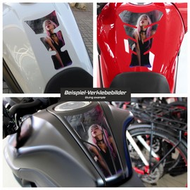 Tankpad Paint Protection Sticker 3D Tequila Harley Fun Saying Hot Woman Pink Grey X509951VA