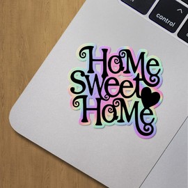 Holographic Decal Stickers of Home Sweet Home Premium Waterproof Vinyl Decal Stickers for Laptop Phone Accessory Helmet Car Window Mug Tuber Cup Door Wall Decoration ANDVER3e79812HO