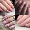 Cycullinyt 600pcs Almond Nail Tips, Short Almond Soft Gel X