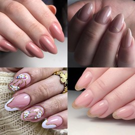 Cycullinyt 600pcs Almond Nail Tips, Short Almond Soft Gel X Nail Tips Half Matte Clear Fake Nails, 12 Sizes Full Cover Acrylic False Nail Tips, for Extension Nail Manicure Salon Home DIY