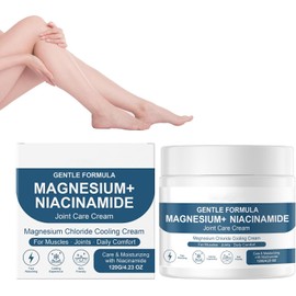 Magnesium Niacinamide Relief Cream,Topical Cooling Magnesium Cream for Joint, Leg, Foot, Lightweight Fast-Absorbing, Non-Greasy. 4.23oz/120 g (1 Pcs)