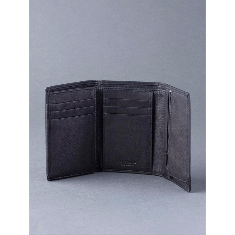 Lakeland Leather Mens Trifold Wallet in Black