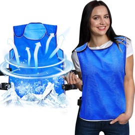 NJDGF Evaporative Cooling Vest for Women - PVA Water Activated Ice Cool Vest for MS Hot Weather Summer