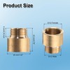 uxcell 2 Pcs Shower Head Extension Arm 20mm Length Brass
