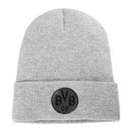 Borussia Dortmund BVB Logo Beanie Light Grey, gray, One Size