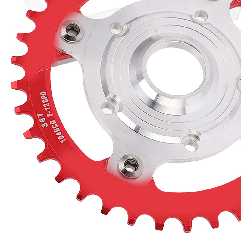 104BCD 36T Chainring Conversion Kit Aluminum Alloy Mid Drive Chainring