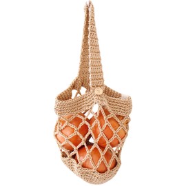 OKA PLYS Vegetable Stocker, Vegetable Storage, Tsurusu (For Onions), Beige, Approx. 12.6 x 6.3 x 6.3 inches (32 x 16 x 16 cm)