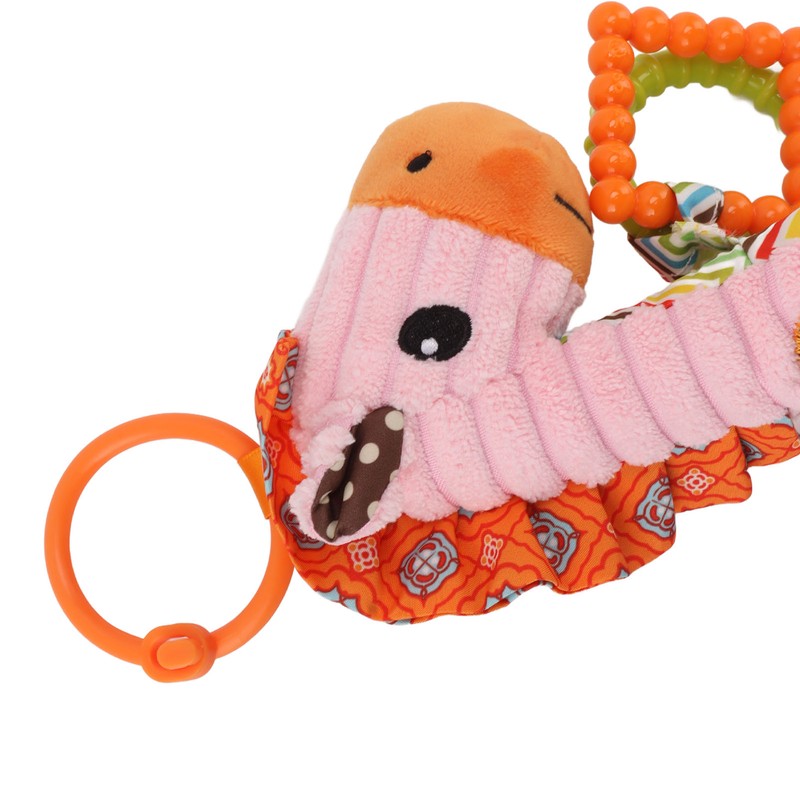 Infant Stroller Rattle Bell with Teether Mirror Cute Giraffe Plush