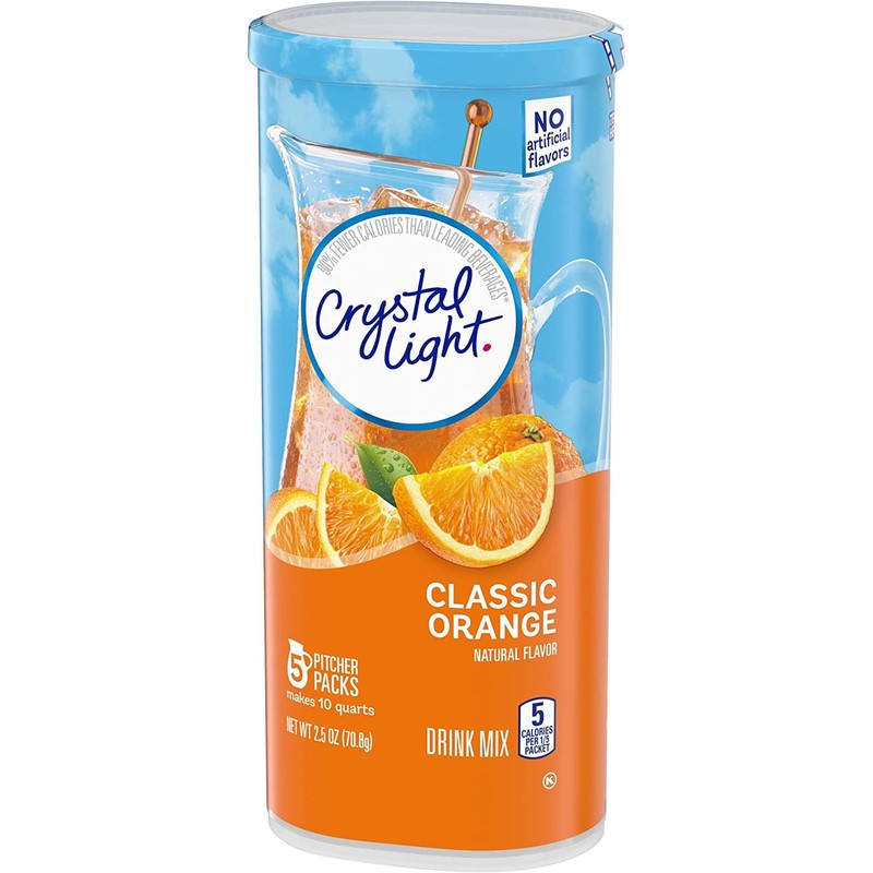 Crystal Light Pitcher Packets, Classic Orange, 2.5 OZ