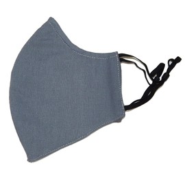 ICYROSE XXL 7"/ XL 6.5" Extra Large Face Mask Big and Tall 3 Ply Beard Mask Cotton with nose wire Filter Pocket adjustable ear loop (Linen Grey XXL)