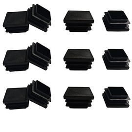 12 Pack 1.25 Inch Square Tube End Cap Plastic Plugs, 1.25"x1.25" Square Tubing Plug, Tube End CapsTubing Post End Cap Suitable for Square Tube Square Plastic Plug, Tubing Post End Cap Square Tubing