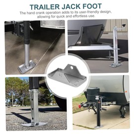 ULTECHNOVO Trailer Jack Foot Pad Heavy-Duty Stabilizer Bracket for Trailers Rvs Jack Plate Hand Crank User-Friendly Design for Easy Compatible Various Vehicles