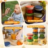 Tronco Glass Food Containers with Lids - Leak-Proof,Microwavable Small Glass