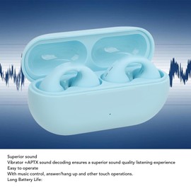 Open Ear Bone Conduction Headphones, Bluetooth 5.3 Noise Reduction Touch Control Sport Earphones, Clip Ear Earbuds, for Running Walking Workout